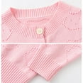 thumbnail image 6 of ZACPNCV Girl's Knit Cardigan Long Sleeve Winter Button Up Sweater Coat for Kids Girls Pink 3-4 Years, 6 of 7