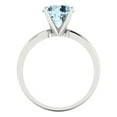 thumbnail image 4 of 2 ct Round Cut Natural Sky Blue Topaz Solitaire 14K White Gold Womens Engagement Ring, 4 of 5