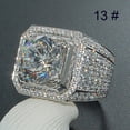 thumbnail image 2 of Xihbxyly Anillo de Diamantes, Elegante Alianza de Aleación, Impresionante Accesorio de Diamantes de Imitación, Joyería Versátil, Regalo para Ocasiones Especiales, Disponible En Varios Tamaños., 2 of 2