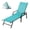 Cyan, variant on SHOUFTW Outdoor Folding Lounge Chair, Portable Adjustable Recliner with Pillow for Pool Patio Beach, Red