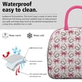 thumbnail image 3 of Womens Pink Baseballs and Bows Pattern Lunch Box for Work,Insulated Lunch Bag for Women,Loncheras Para Mujer,Leakproof Adult Lunch Bag for Work,Beach,Travel,Picnic,Camping, 3 of 7