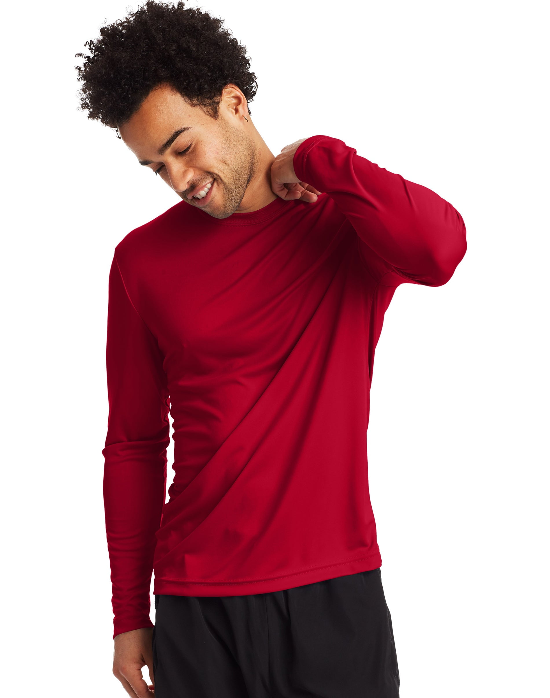 Hanes Men's Cooldri Long Sleeve Performance Tee Value Pack (2-pack)