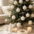 thumbnail image 6 of 15PCS Clearance! Beige Jumbo Ball Shatterproof Christmas Ornament, Velvet Christmas Tree Balls Decorative Hanging Ornaments, Christmas Decorations, 6 of 7