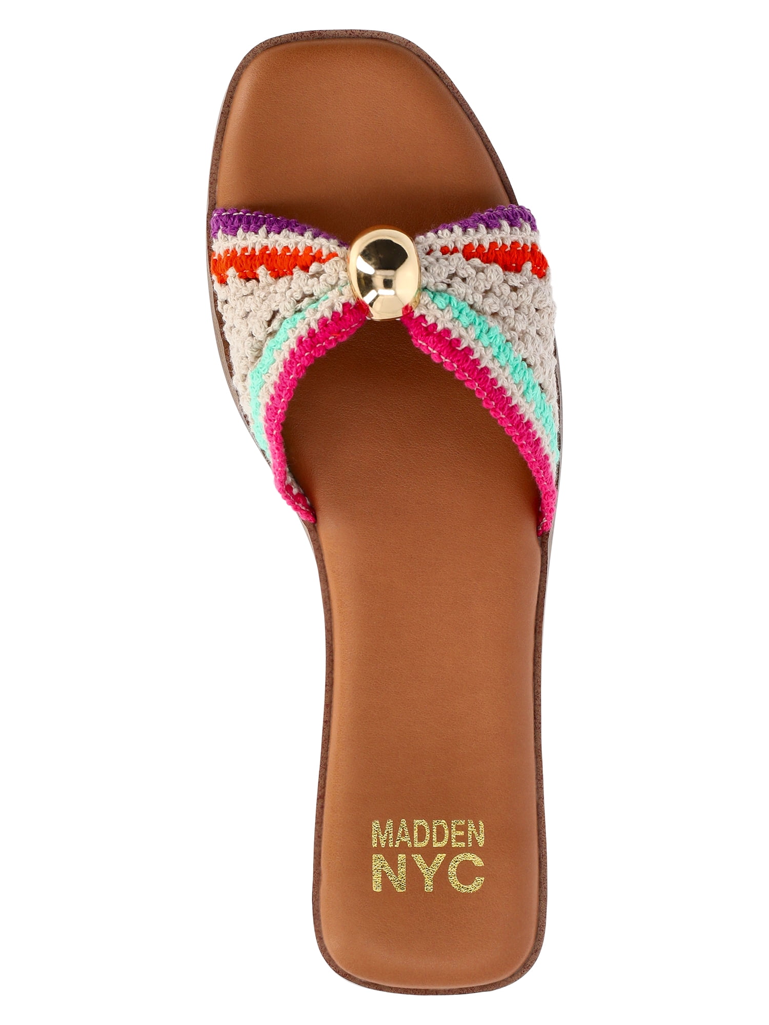 Madden NYC Women's Crochet Slide Sandals