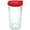 Red Lid, variant on Tervis Clear & Colorful Lidded Made in USA Double Walled Insulated Tumbler Travel Cup Keeps Drinks Cold & Hot, 16oz, Red Lid