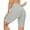 Gray, variant on FANNYC Women's Yoga Shorts High Waist Control Abdominal Hips Biker Shorts Gym Workout Half Pants Elastic Belt Casual Tight Fitness Leggings Quick-Drying Sports Shorts