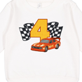 thumbnail image 3 of Inktastic Number Four Race Car Toddler Sweatshirt, 3 of 4