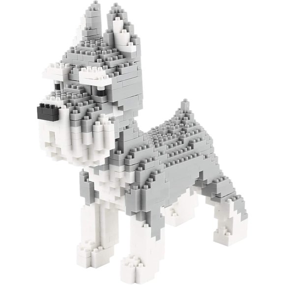 Dog Micro Building Blocks Pet Mini Building Toy Bricks for kids,880 Pieces KLJM-02 (Schnauzer)
