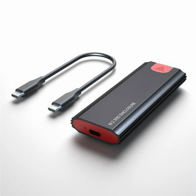 M2 SSD NVME Enclosure M.2 una USB 3.1 SSD Box Case para M.2 PCIe NVMe M Key 2230/2242/2260/2280 Adaptador Sin Herramientas, Negro