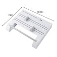 thumbnail image 2 of 1Pc6 Integrated Cling Film Cutter Wall Multi Functional Cling Film Cutter Wall Mounted Kitchen Paper Towel Rack Slide Cutter Aluminum Foil Dispenser Storage Shelf Organizer White, 2 of 8