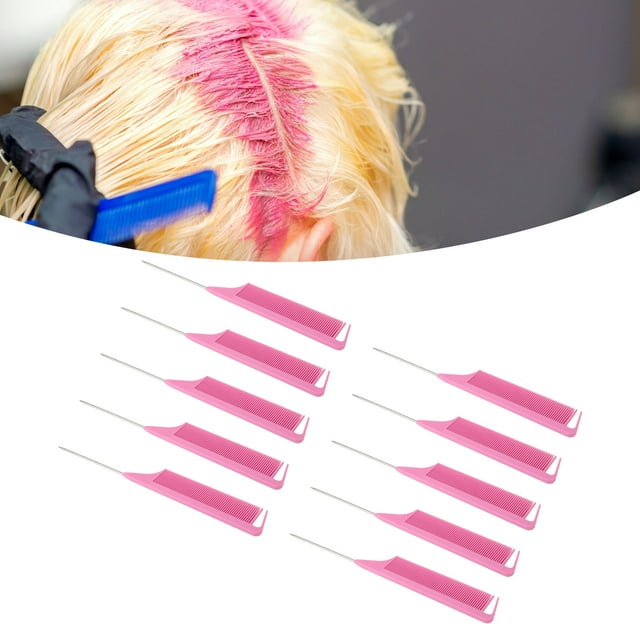 Hair Rat Tail Combs, Prevent Deformation Hair Parting Combs Heat Resistance Fine Teeth for Barber Shop