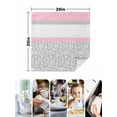 thumbnail image 4 of Pink Grey Cloth Napkins Set of 8 Reusable Dinner Napkins, Chic Garden Floral Stripe Aesthetic Flower Boho Cocktail Napkin Washable Table Napkins for Wedding/Holiday Party/Baby Shower 20"x20", 4 of 7