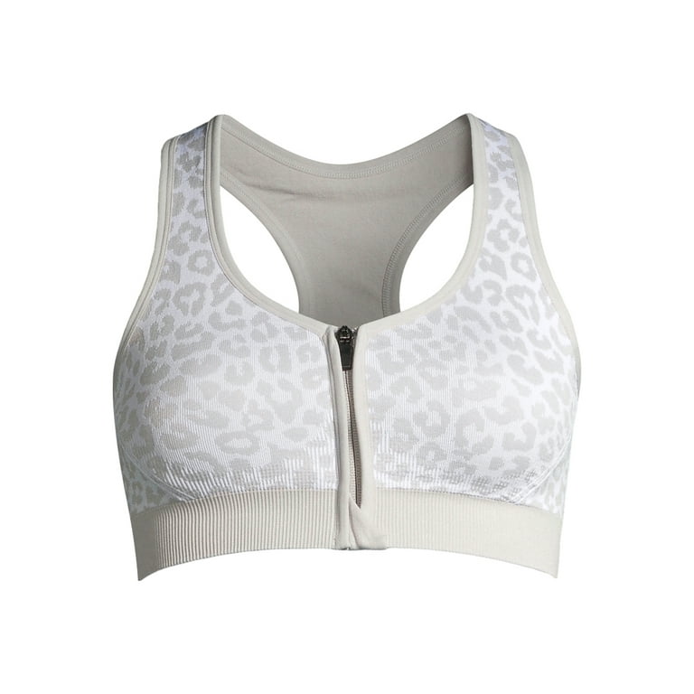 Avia Women s Seamless Zip Front Sports Bra Walmart