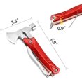 thumbnail image 2 of 14 en 1 Outil Multifonction en Acier Inoxydable pour Camping Survie Randonnée Extérieur Outil de Voiture, Cadeau pour Hommes Femmes, Mini Outils avec Lampe de Poche Couteau de Camping Marteau Hache Pince Tournevis, 2 of 5