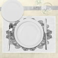 thumbnail image 3 of Ambesonne Black White Place Mats Set of 4, Circular Celtic Knot, Standard Size, Black White, 3 of 6