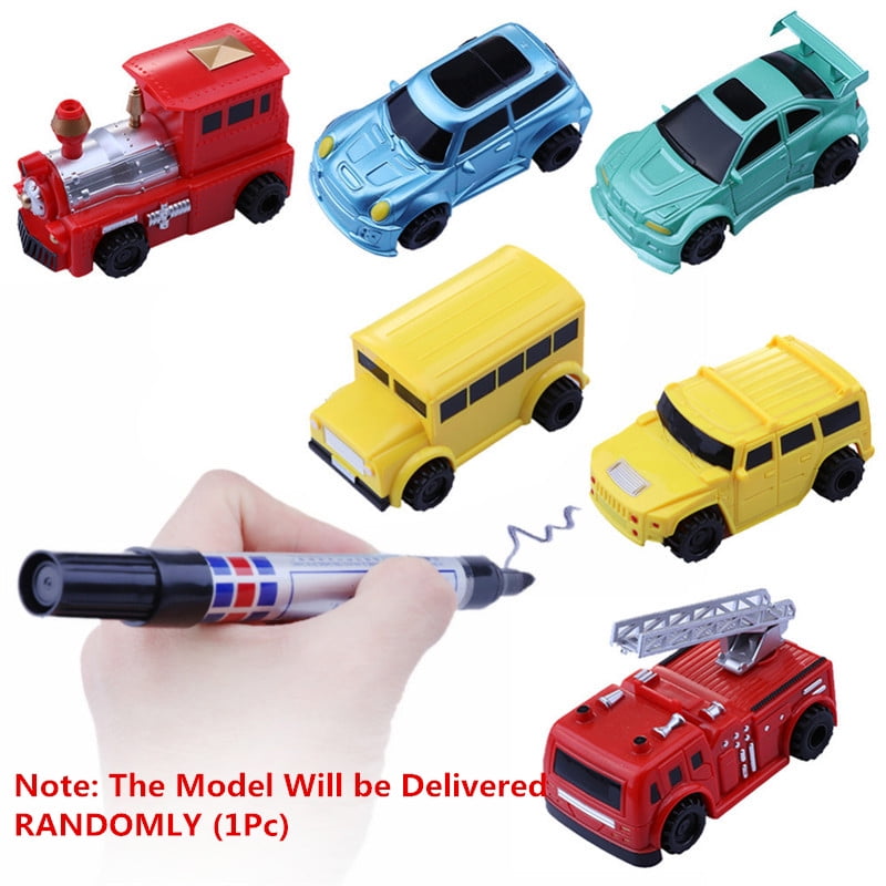 A sunnymi Magic Scribing Inductive Engineering vehicles Follows Black Line Magic Toy Car for Kids