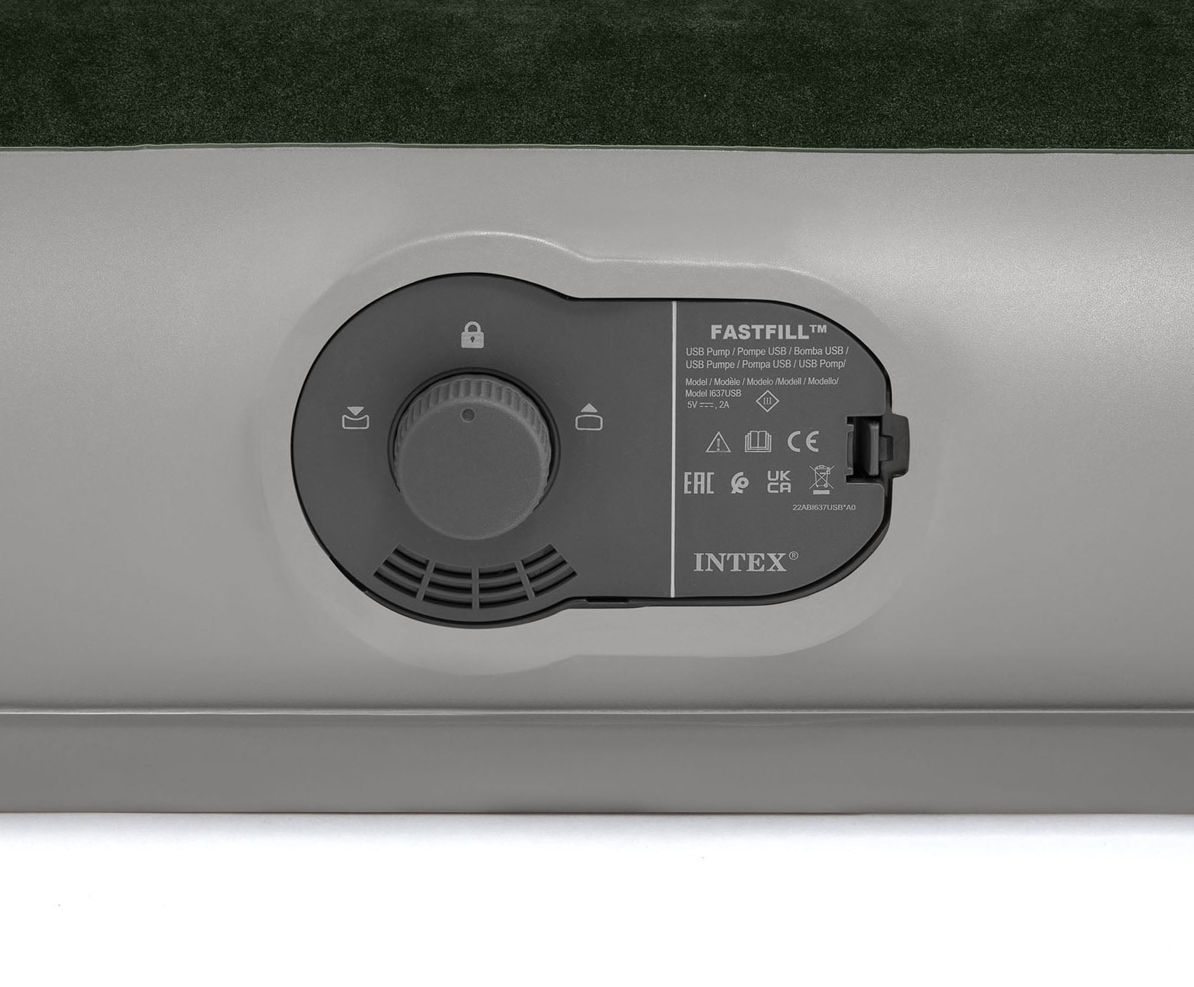 Intex 10in Queen Durabeam Prestige Air Mattress Bed with Internal Fastfill USB Powered Pump