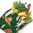 thumbnail image 5 of XMXT Canvas Tote Bag for Women, Tiger Pink Leaves Print Large Reusable Shopping Bags, Multicolor, 5 of 7