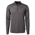 thumbnail image 2 of Men's Cutter & Buck Black Cincinnati Bengals Big & Tall Virtue Eco Pique Micro Stripe Tri-Blend Quarter-Zip Jacket, 2 of 3