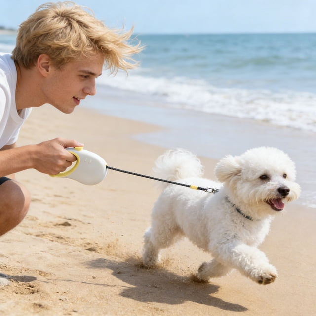 BotaniNest Retractable Leash With Handed Pause Lock Leash For Small