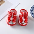 thumbnail image 6 of RUINIXCW Newborn Baby Girl Shoes 0 4 9 12 Months Infant Shoes Baby Walking Shoes Baby Dress Shoes with Bownot Flower Print Non-Slip Soft Sole Crib Shoes, 6 of 8