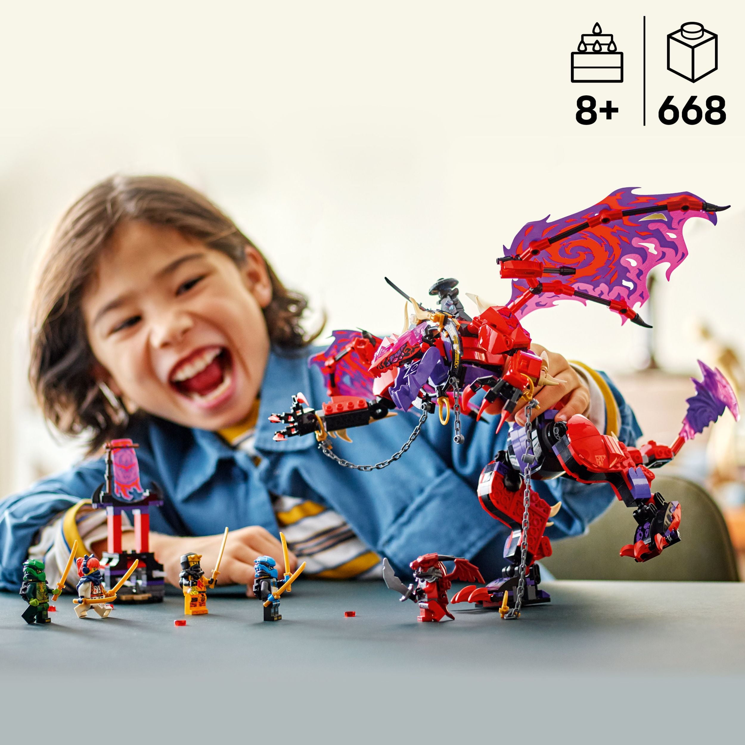 LEGO Ninjago Thunderfang, le dragon du chaos 71832 Ensemble de construction (668 pièces)