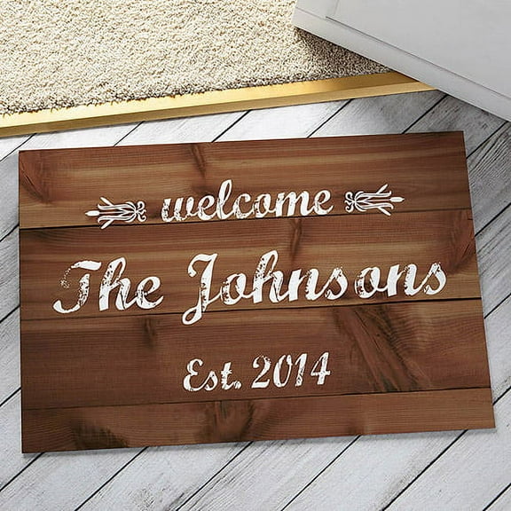 Personalized Doormat - Wooden Welcome Doormat