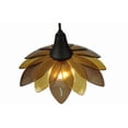 thumbnail image 2 of Meyda 139891 10.5 in. Metro Fusion Bodnant Glass Mini Pendant, Bronze & Amber, 2 of 7