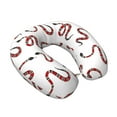 thumbnail image 2 of KLL Red Snake Pattern Memory Foam Cervical Neck Pillow Versatile U-Shaped Pillows for Home/Office/Camping/Travelling/Soft Washable Cover, 2 of 8