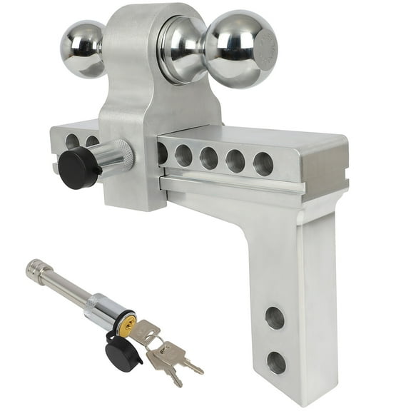 ECCPP NEW 2"Inch receiver 8" Drop Trailer Towing Hitch Tow 2 ball 2" & 2-5/16'' 10000lbs