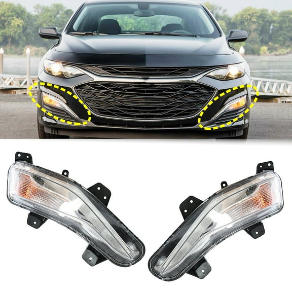 Pair of Fog Light Lamps Kit Fit for Chevrolet Malibu 2019-2022