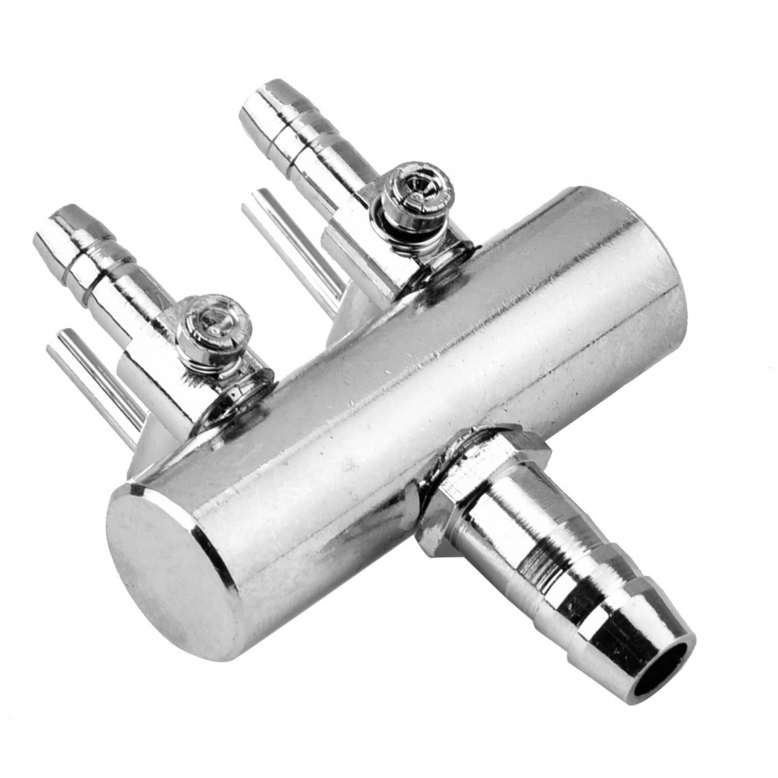 OTVIAP Mavis Laven Aquarium Control Valve,Stainless Steel Aquarium Fish Tank Air 8mm Turn to 4mm