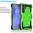 thumbnail image 3 of Takfox Samsung Galaxy S25 FE 5G Case, for Galaxy S25 FE 5G Belt Clip Holster Phone Case [Built-in Screen Protector] Kickstand Full-Body Military Grade Protective Shockproof Cover -Green, 3 of 6