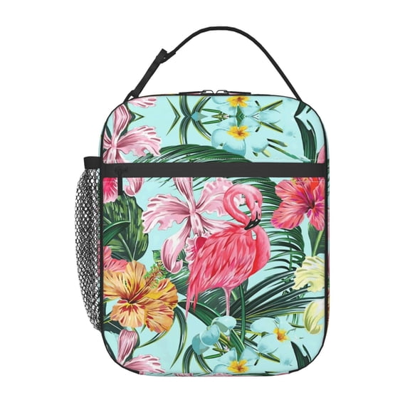 Pink Flamingos Lunch Bag Portable Thermal Lunch Box for Men and Women