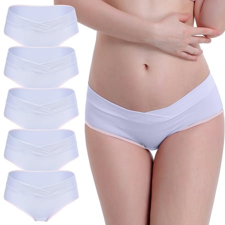 

Wodofoxo promotion Women s Low Waist Seamless V-Shaped Solid Color Briefs Maternity Panties