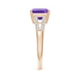 thumbnail image 3 of ANGARA Natural 2 Ct. Amethyst with Diamond Classic Ring in 14K Rose Gold for Women (Ring Size: 6), 3 of 9