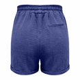 thumbnail image 6 of CPNG Girls Casual Shorts Elastic High Waist Shorts Solid Color Summer Comfy Loose Shorts with Pockets(Blue,10-11 Years), 6 of 9