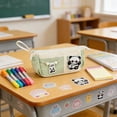thumbnail image 2 of Cute Large Capacity Multi-Pocket Pencil Case Kawaii Pencil Case with Kawaii Pins Large Pencil Pouch Holder Preppy Supplies Green, 2 of 6