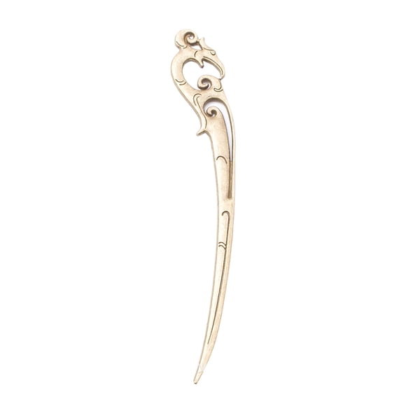 Qarigey Clip de libro colgante líneas de arte páginas fabricantes manualidades DIY decoraciones de boda accesorios para hacer joyas palo de pelo bronce Accesorio para el cabello Bronce antiguo Qarigey AP009881-01B