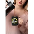 thumbnail image 2 of Just Keep Beeing You, Bee Lover & Apiarist Beekeeper Pun, Black 15oz Ceramic Mug, 2 of 5