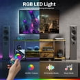 thumbnail image 4 of HOMCOM Meuble Télé avec Lumières DEL RVB, Meuble Télé Industriel pour Télé jusqu'à 55 Pouces, 4 of 10