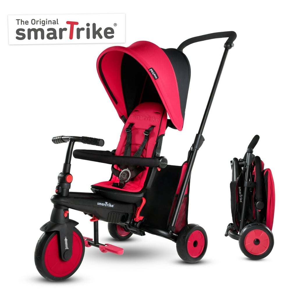 smarTrike STR3, 6-in-1 Folding Stroller Tricycle, 10M+, Red - Walmart ...