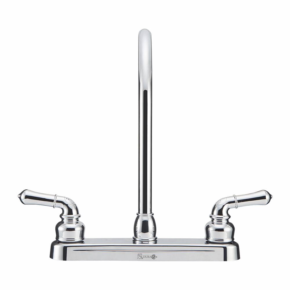 Dura Faucet J-Spout RV Kitchen Faucet - Chrome Polished