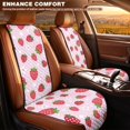 thumbnail image 2 of FOR U DESIGNS Car Seat Cover Non-Slip Universal Car Accessories Pink Strawberry Flower Print, All-Season, Comfort, Washable Polyester, Quilted Car Accessories for Most Cars SUVs Trucks, 2 of 7