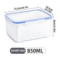 thumbnail image 2 of EGNMCR Storage Bins, Storage Containers 4 In 1 Food Storage Container Produce Containers For Fridge Household Transparent Plastic Food Storage Box-Including Basket Refrigerator Freshness, 2 of 5