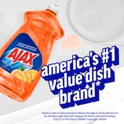 Ajax Ultra Liquid Dish Soap Orange Scent,Triple Action, Mess-Free, Easy-Flip Cap, 52 fl oz Bottle