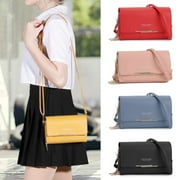 Spencer Womens Wallet Purse Small Crossbody Shoulder Bag Leather Cellphone Bag Ladies Clutch Handbag with Removable Strap, Blue