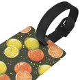 thumbnail image 3 of Hirioo Orange Lemon for Luggage ID Tag with Adjustable Strap Travel Baggage Bag Tags Suitcase Identify Labels for Women Men, 3 of 7