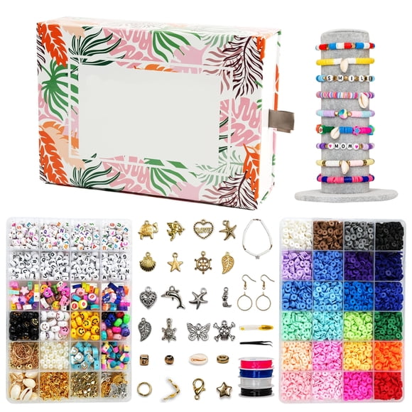 Kit para hacer pulseras de 6525 piezas con cuentas de arcilla polimérica