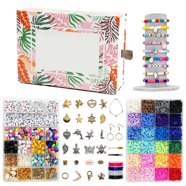 Kit para hacer pulseras de 6525 piezas con cuentas de arcilla polimérica